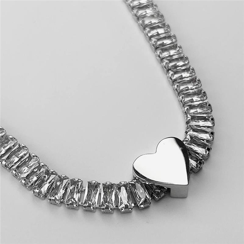 PULSEIRA AÇO INOX RIVIERA CORAÇÃO LISO PERSONALIZÁVEL