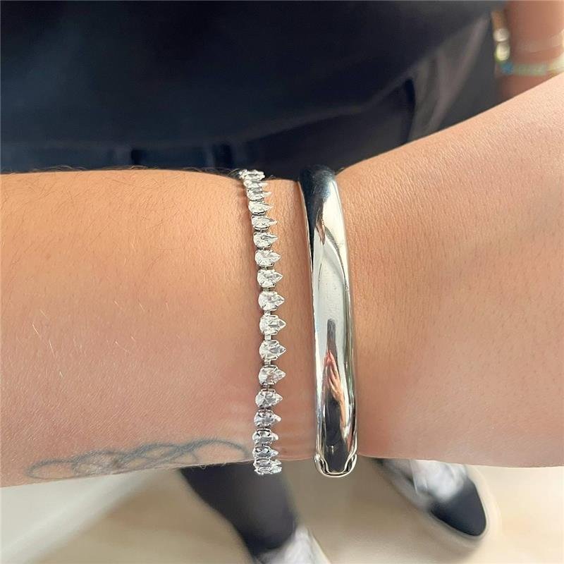 PULSEIRA AÇO INOX RIVIERA ZIRCÔNIAS GOTAS