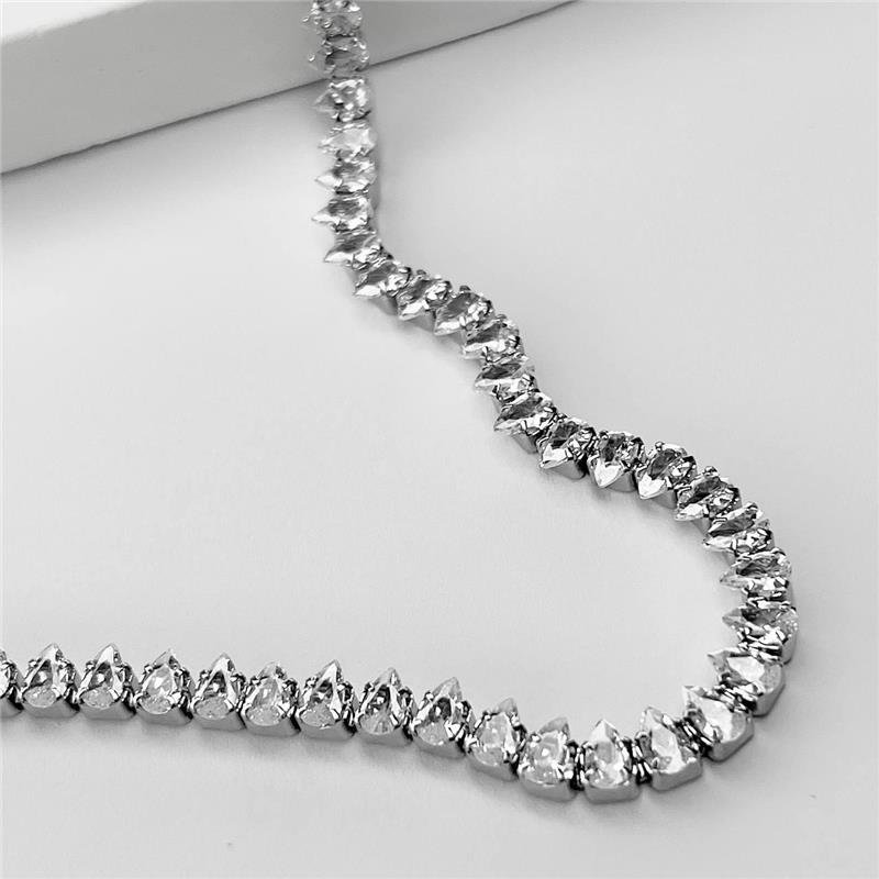 PULSEIRA AÇO INOX RIVIERA ZIRCÔNIAS GOTAS