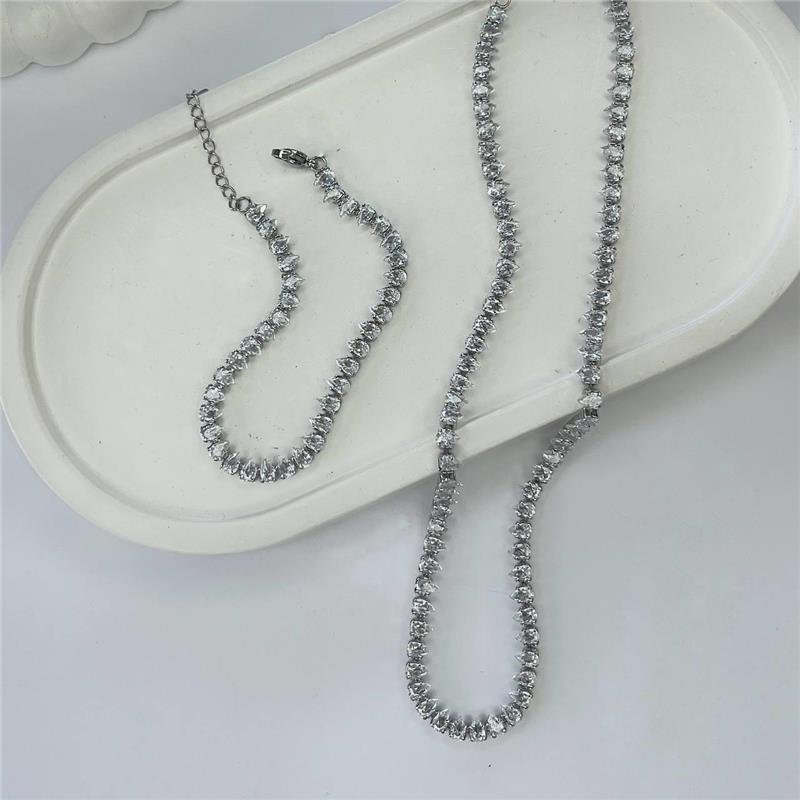 PULSEIRA AÇO INOX RIVIERA ZIRCÔNIAS GOTAS