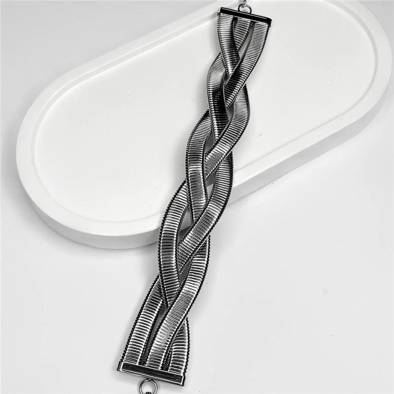 PULSEIRA AÇO INOX TRANÇADA