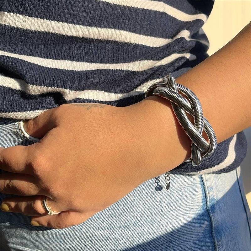 PULSEIRA AÇO INOX TRANÇADA