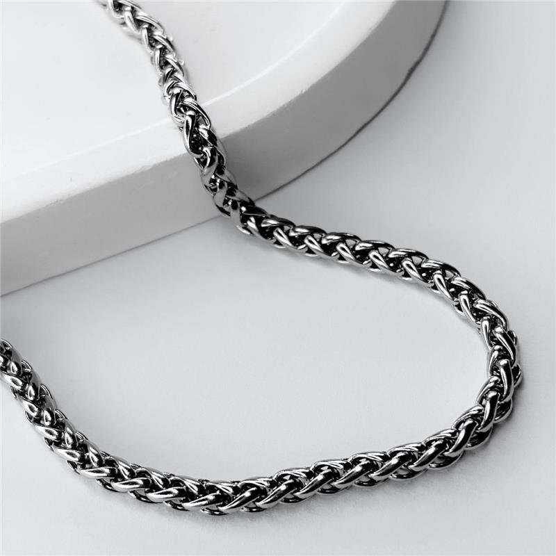 PULSEIRA AÇO INOX TRANÇADA MASCULINA
