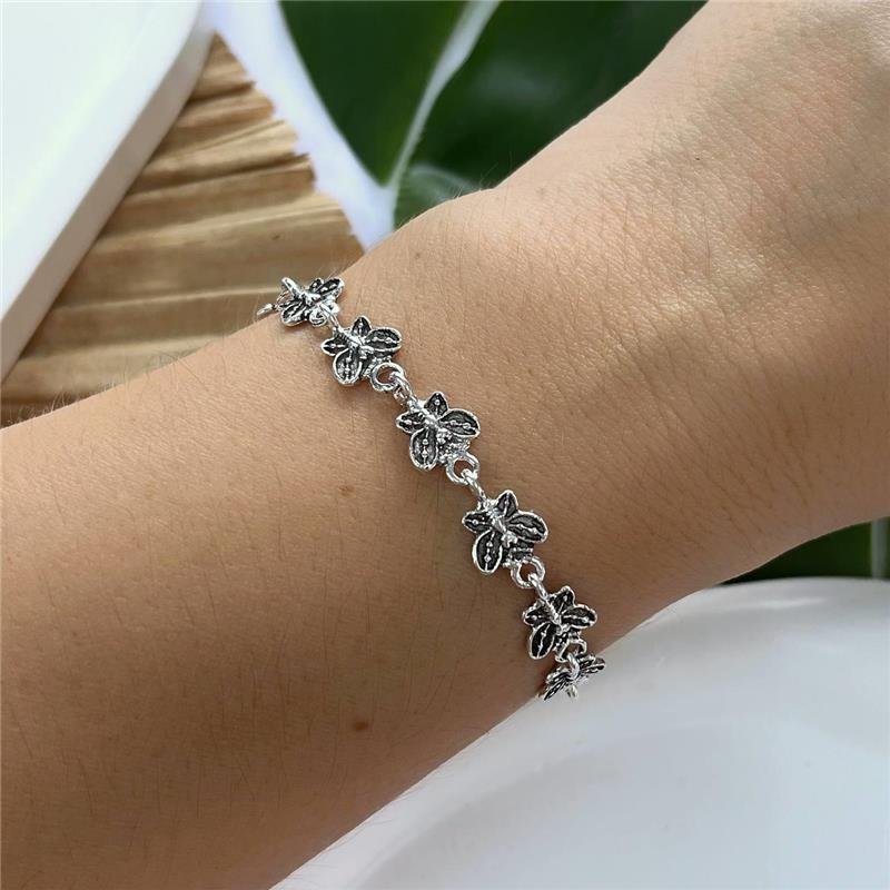PULSEIRA PRATA 925 BALI BORBOLETAS