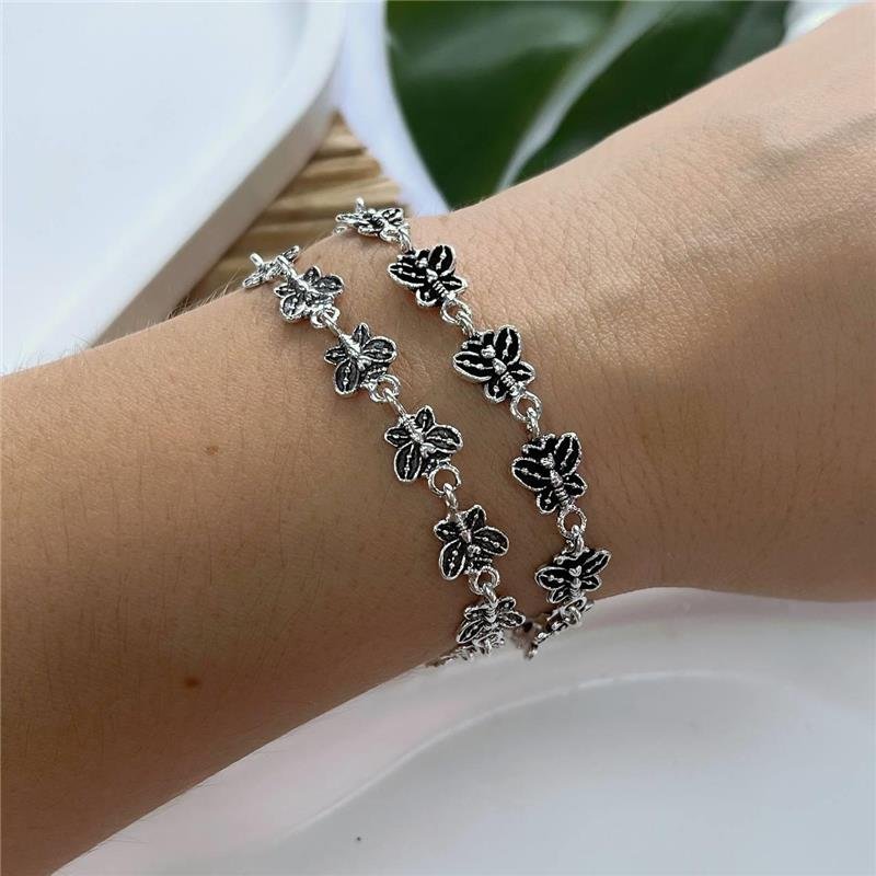 PULSEIRA PRATA 925 BALI BORBOLETAS