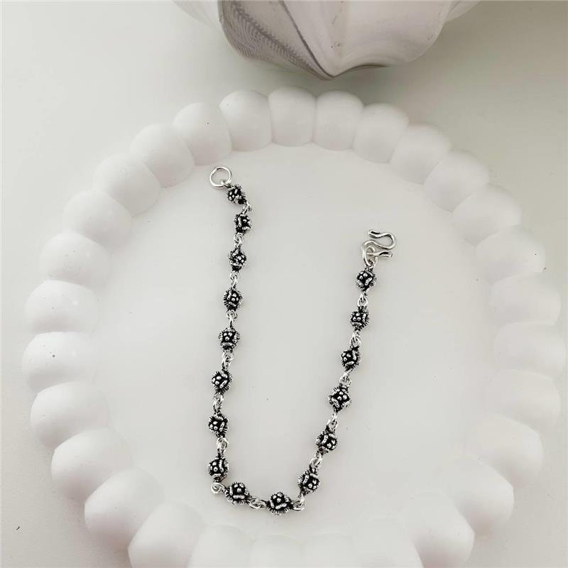 PULSEIRA PRATA 925 BALI FLOR TRABALHADA