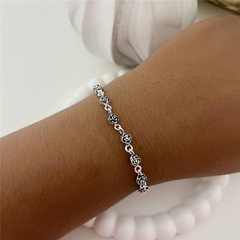 PULSEIRA PRATA 925 BALI FLORZINHAS