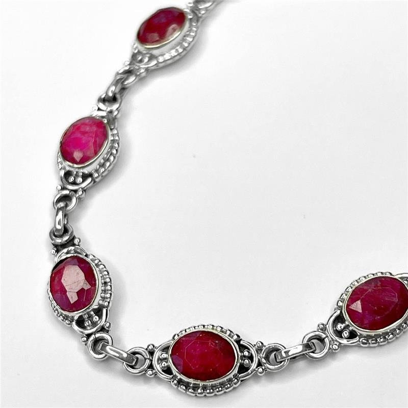 PULSEIRA PRATA 925 BALI PEDRA NATURAL OVAL