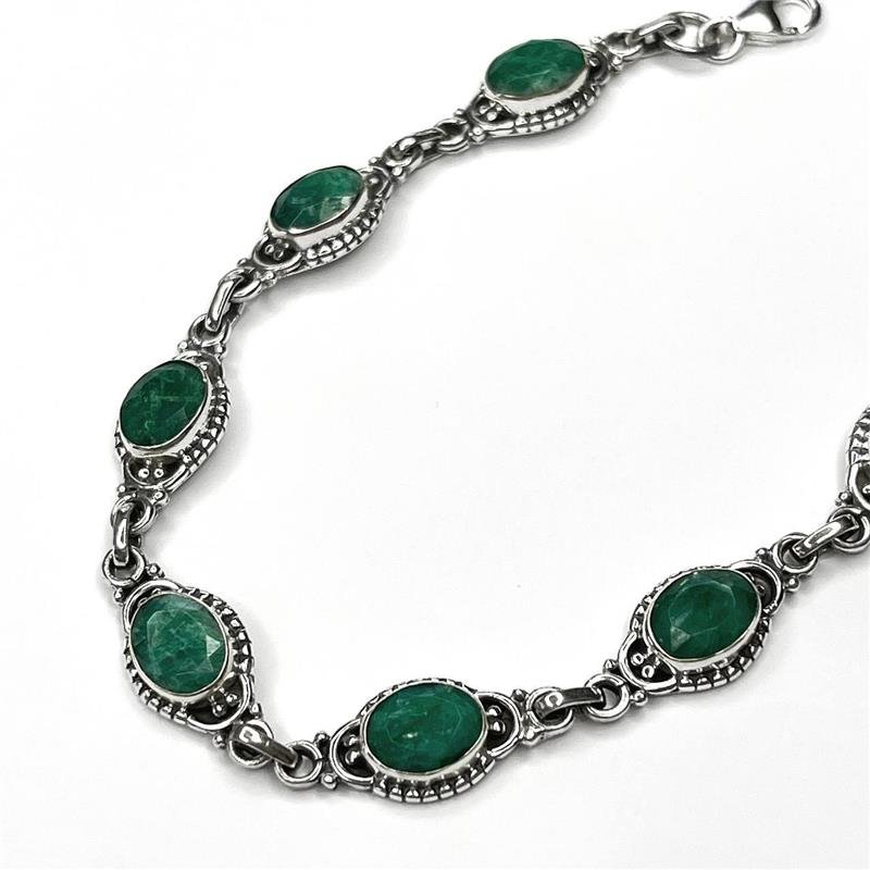 PULSEIRA PRATA 925 BALI PEDRA NATURAL OVAL