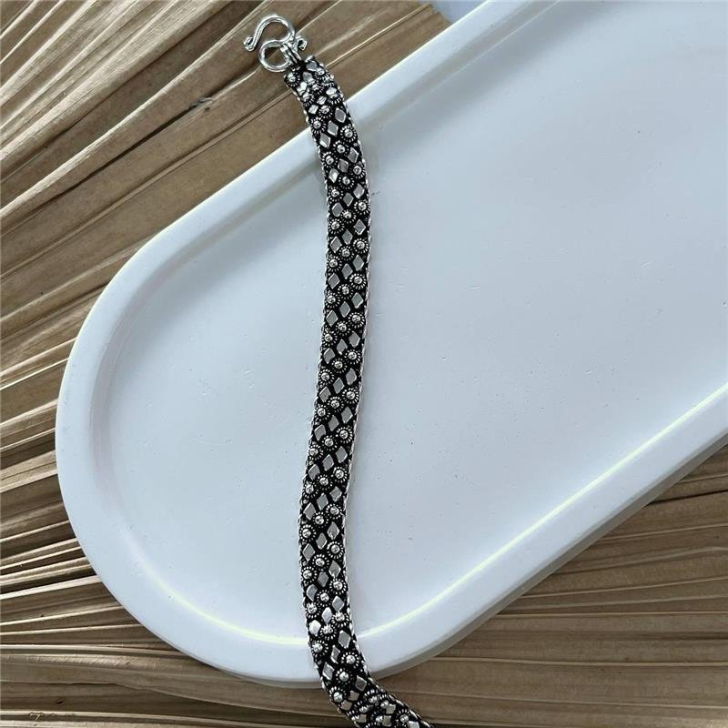 PULSEIRA PRATA 925 BALI PIKUN 8MM