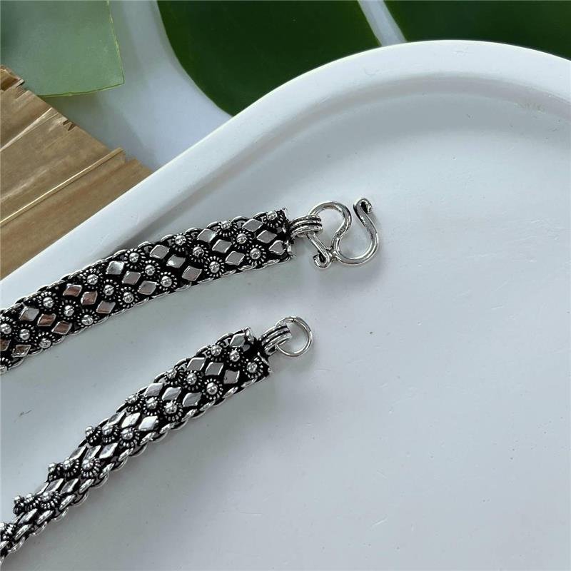 PULSEIRA PRATA 925 BALI PIKUN 8MM
