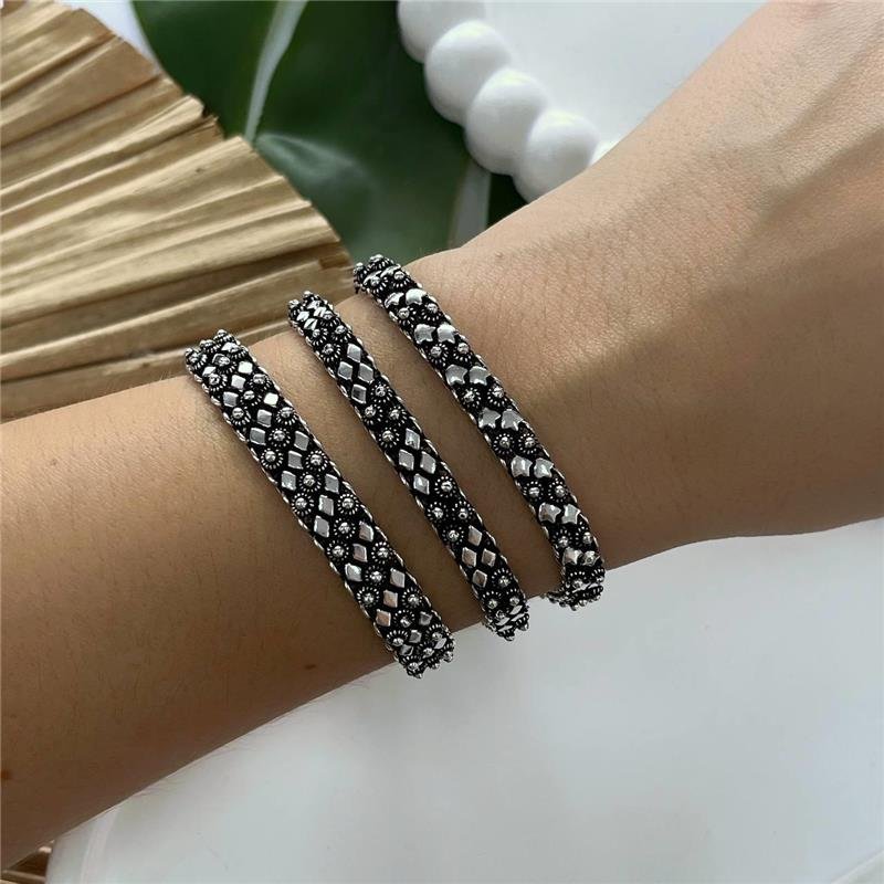 PULSEIRA PRATA 925 BALI PIKUN 8MM