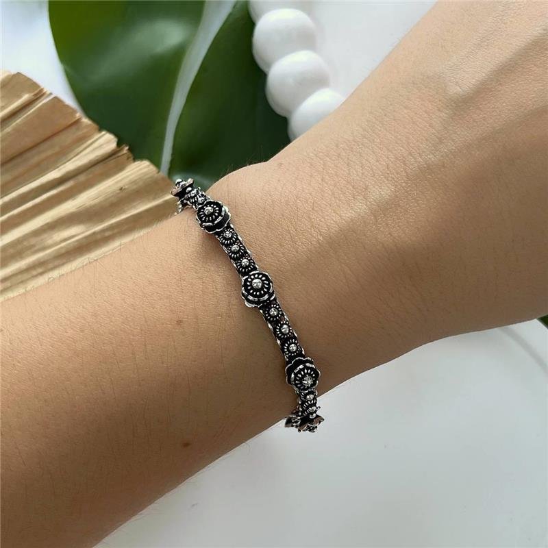 PULSEIRA PRATA 925 BALI PIKUN FLORES MAIORES E MENORES