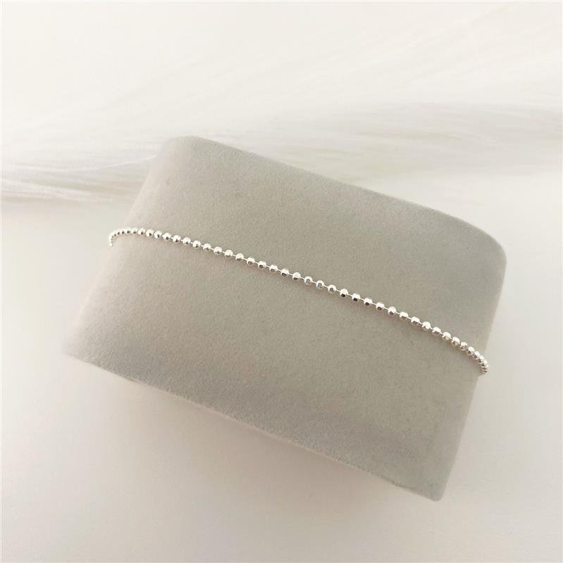 PULSEIRA PRATA 925 BOLINHAS 18 CM