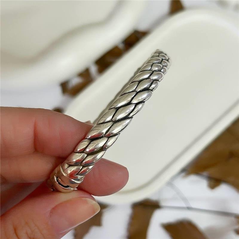 PULSEIRA PRATA 925 BRACELETE GOMOS TRANÇADA 