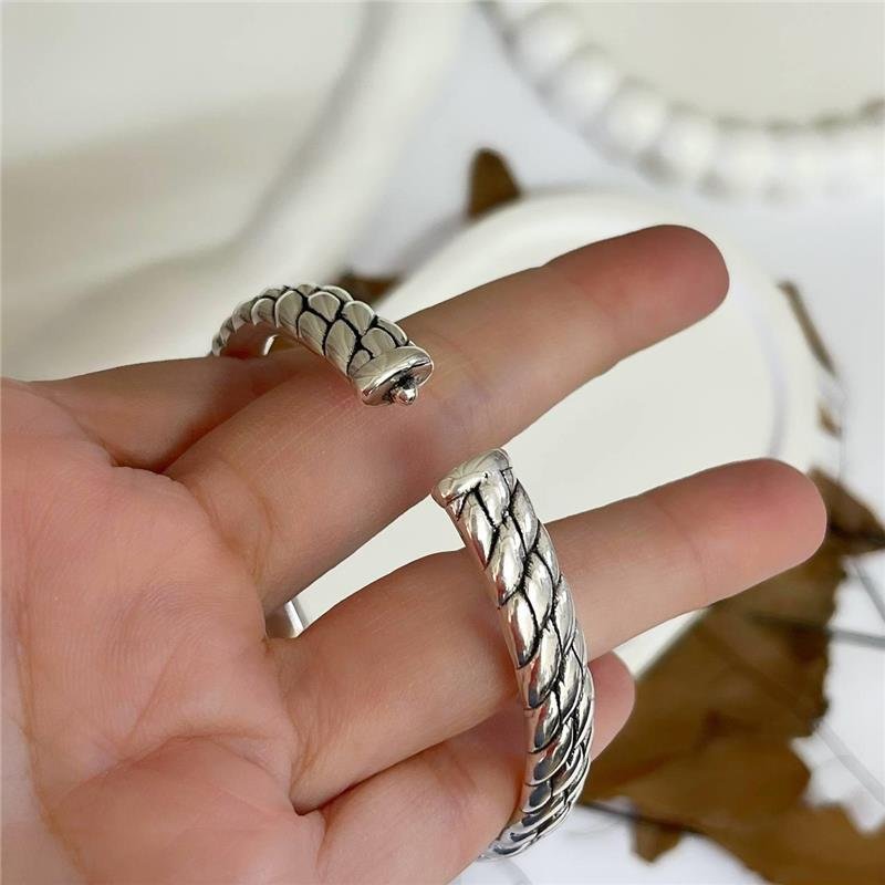 PULSEIRA PRATA 925 BRACELETE GOMOS TRANÇADA 