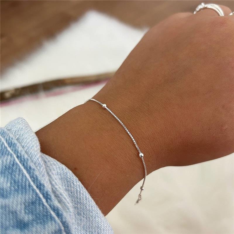 PULSEIRA PRATA 925 COM BOLINHAS