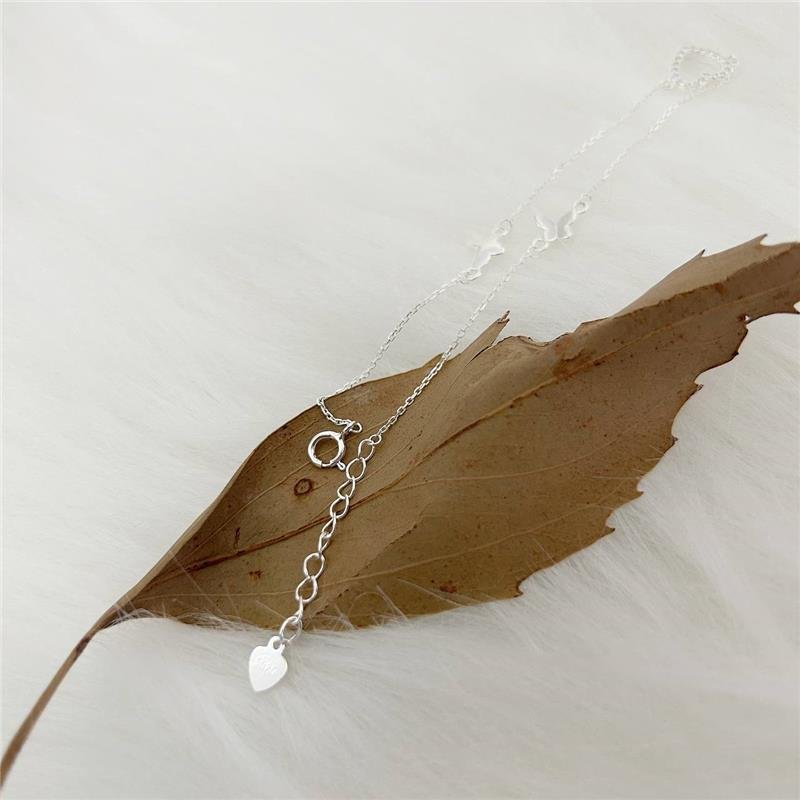 PULSEIRA PRATA 925 CORAÇÃO CRAVEJADO COM BORBOLETA