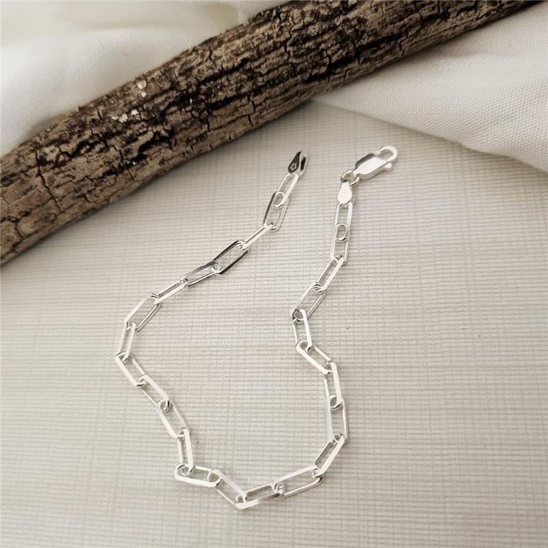 PULSEIRA PRATA 925 CORRENTE CADEIA CONSAGRAÇÃO 3MM