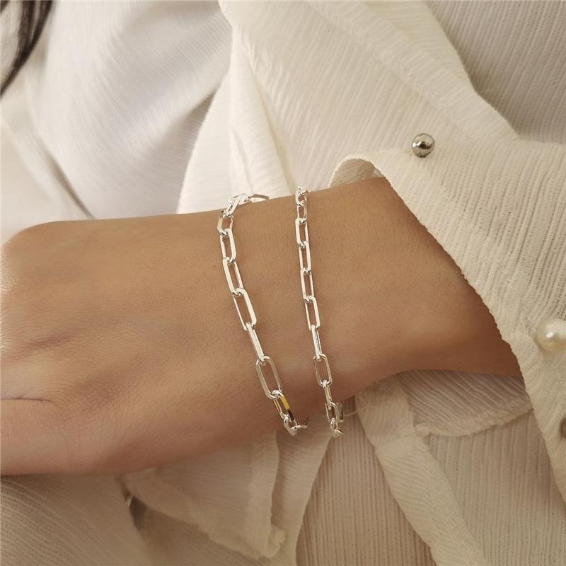 PULSEIRA PRATA 925 CORRENTE CADEIA CONSAGRAÇÃO 3MM