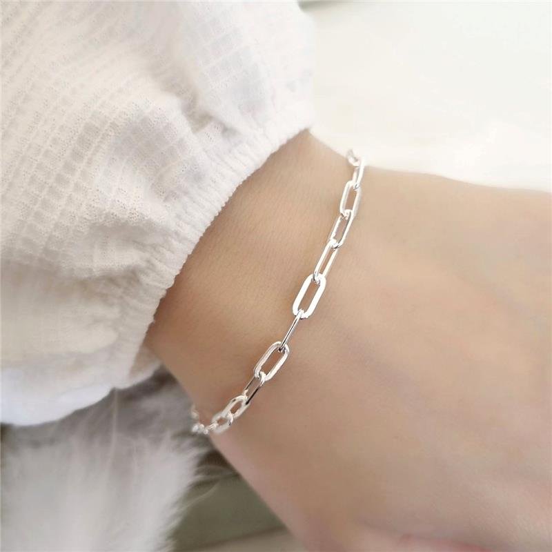 PULSEIRA PRATA 925 CORRENTE CADEIA CONSAGRAÇÃO 4MM