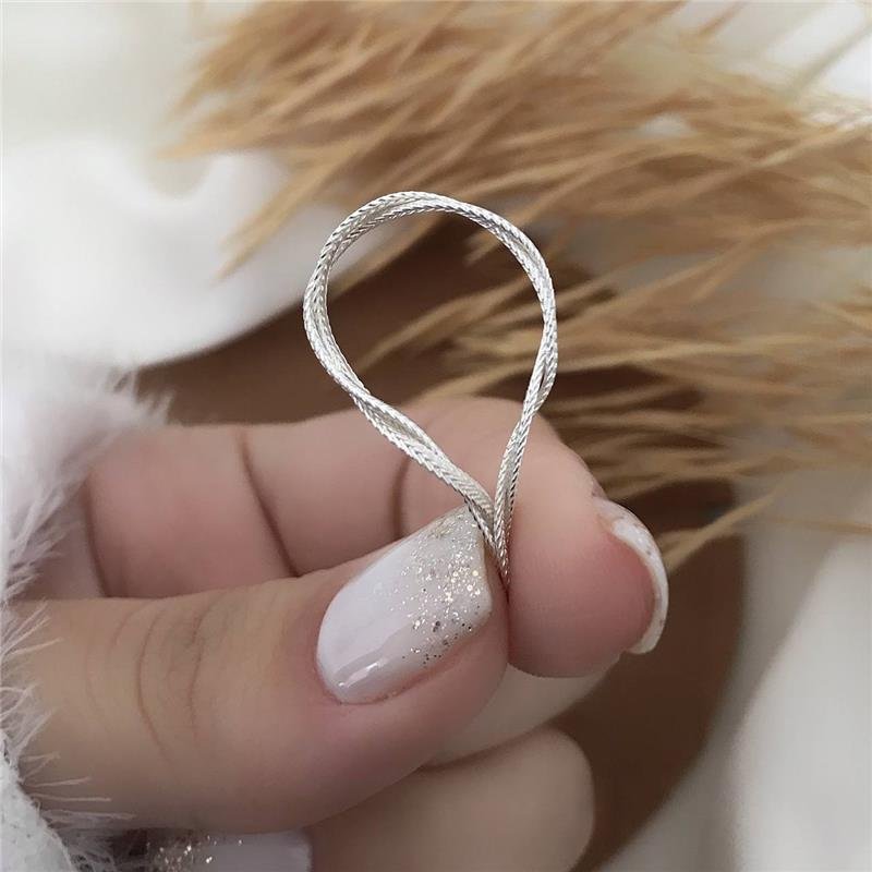 PULSEIRA PRATA 925 DOIS FIOS LAMINADOS TORCIDO