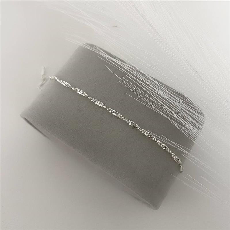PULSEIRA PRATA 925 ELOS GROUMETT FINA TORCIDA 1X1