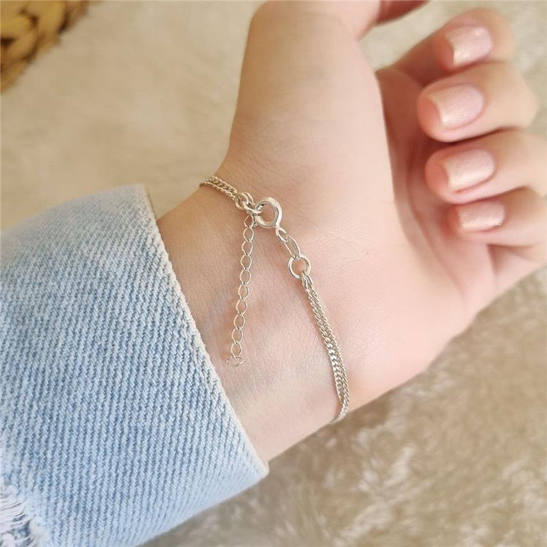 PULSEIRA PRATA 925 ESCRITA LOVE FOREVER