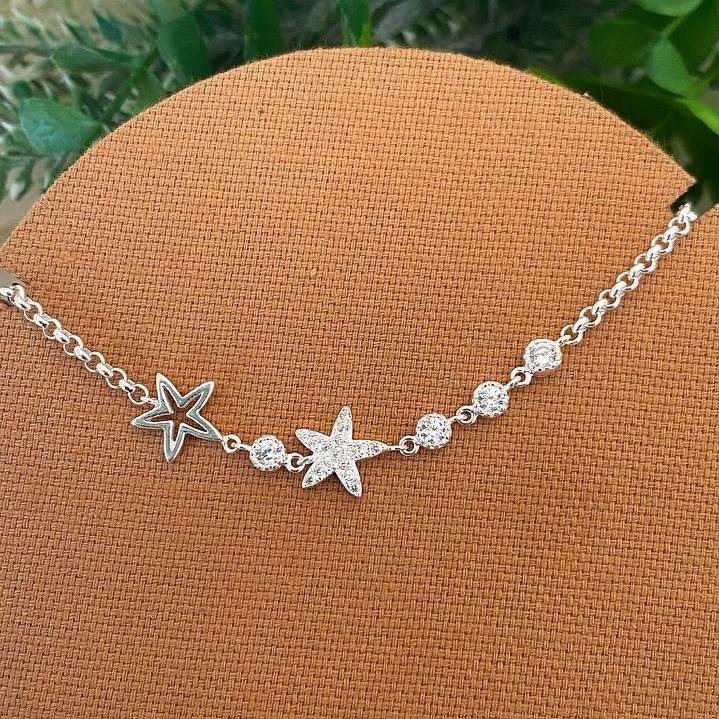PULSEIRA PRATA 925 ESTRELA DO MAR 