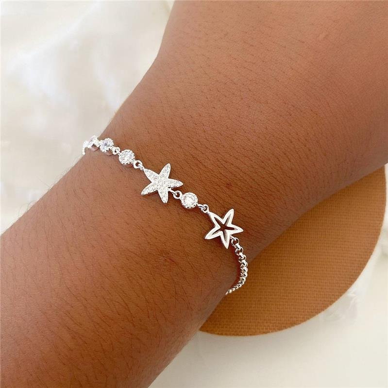 PULSEIRA PRATA 925 ESTRELA DO MAR 
