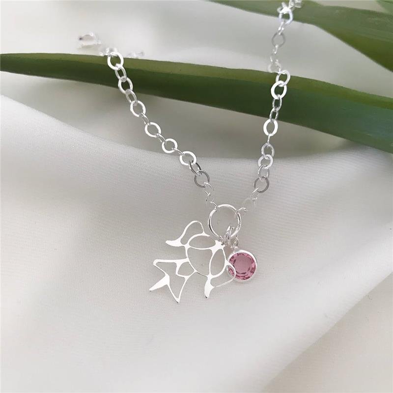 PULSEIRA PRATA 925 FILHA MENINA PEDRA ROSA