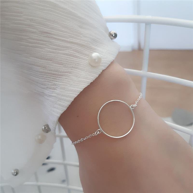 PULSEIRA PRATA 925 GEOMÉTRICA REDONDO