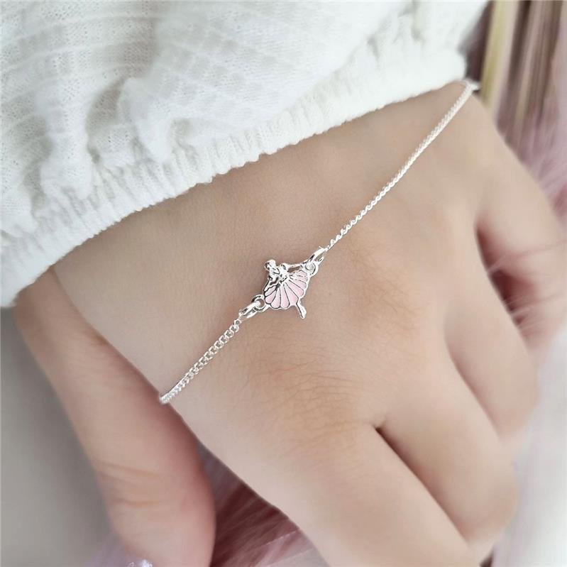 PULSEIRA PRATA 925 INFANTIL BAILARINA
