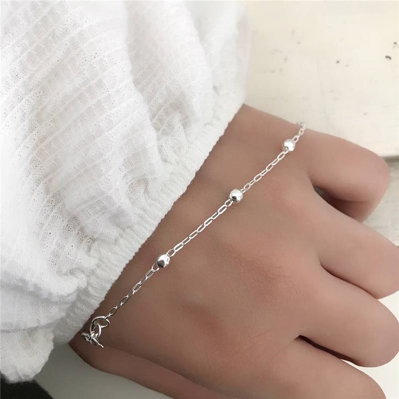 PULSEIRA PRATA 925 INFANTÍL BOLINHAS