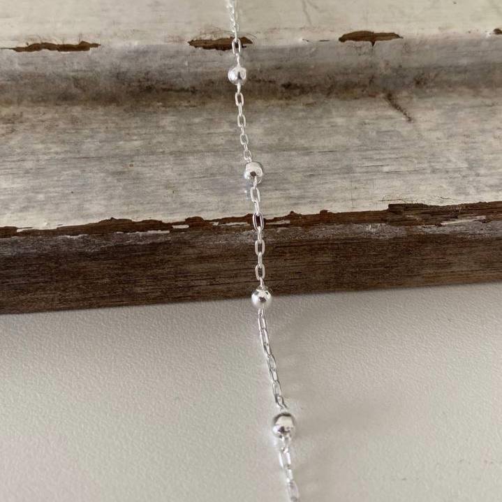 PULSEIRA PRATA 925 INFANTÍL BOLINHAS