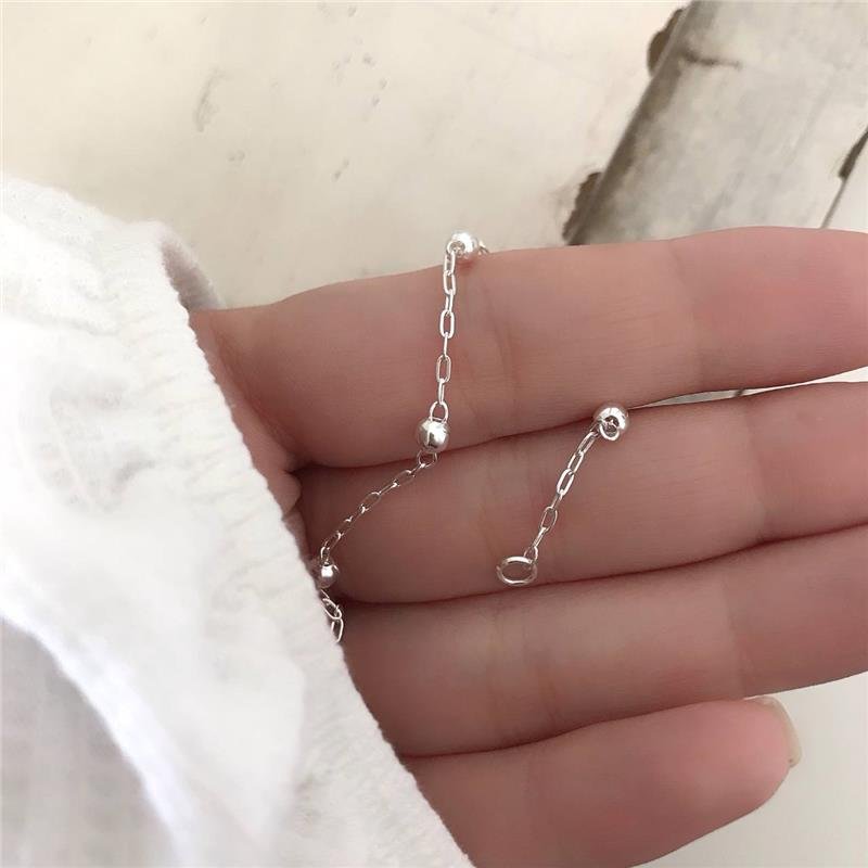 PULSEIRA PRATA 925 INFANTÍL BOLINHAS