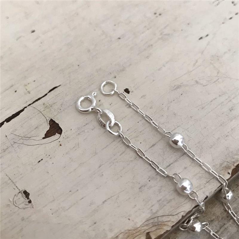 PULSEIRA PRATA 925 INFANTÍL BOLINHAS