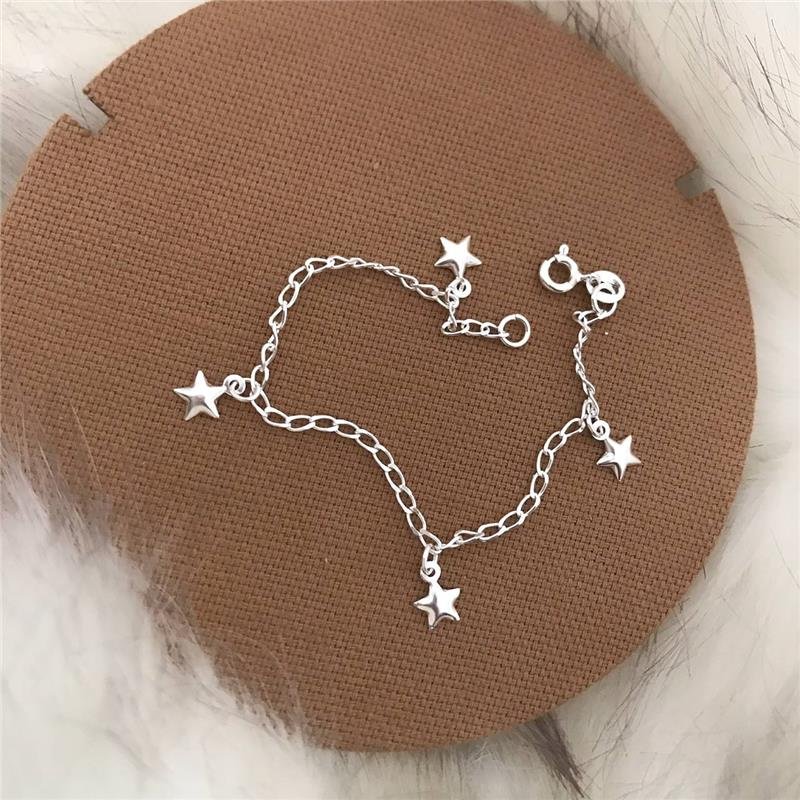 PULSEIRA PRATA 925 INFANTIL ESTRELAS