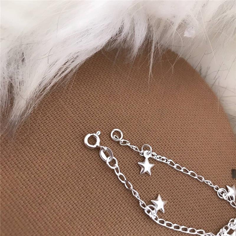 PULSEIRA PRATA 925 INFANTIL ESTRELAS