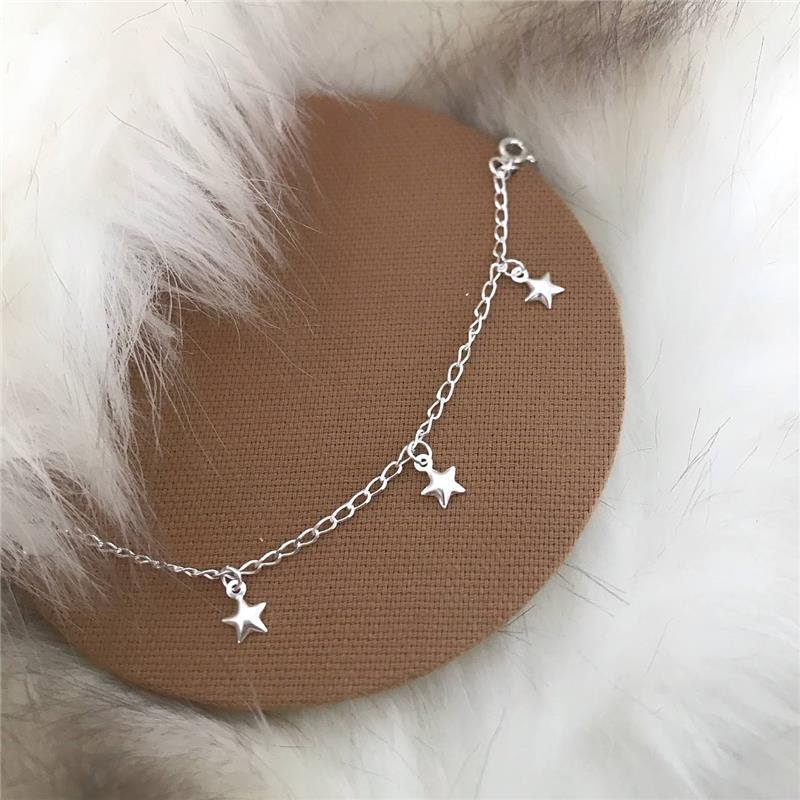 PULSEIRA PRATA 925 INFANTIL ESTRELAS