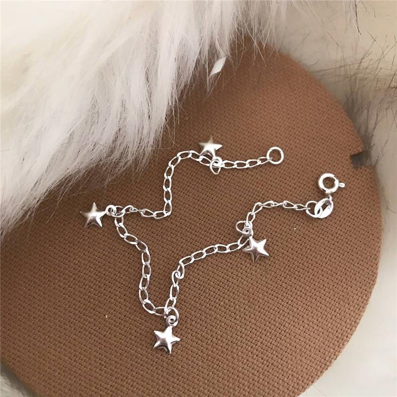 PULSEIRA PRATA 925 INFANTIL ESTRELAS