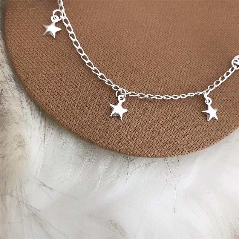 PULSEIRA PRATA 925 INFANTIL ESTRELAS