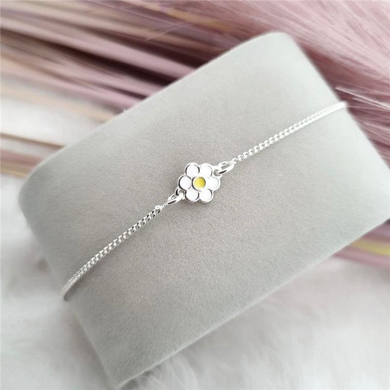 PULSEIRA PRATA 925 INFANTIL FLOR MARGARIDA
