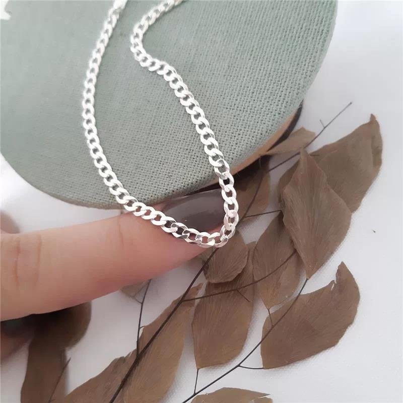 PULSEIRA PRATA 925 INFANTIL MASCULINA GROUMET 1X1 3MM