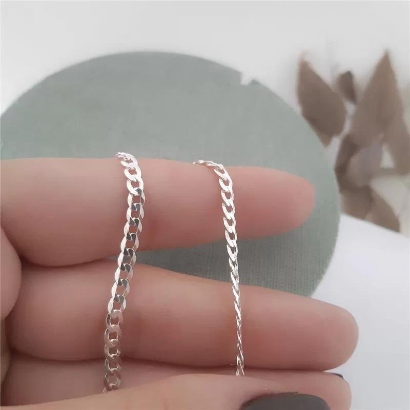 PULSEIRA PRATA 925 INFANTIL MASCULINA GROUMET 1X1 3MM