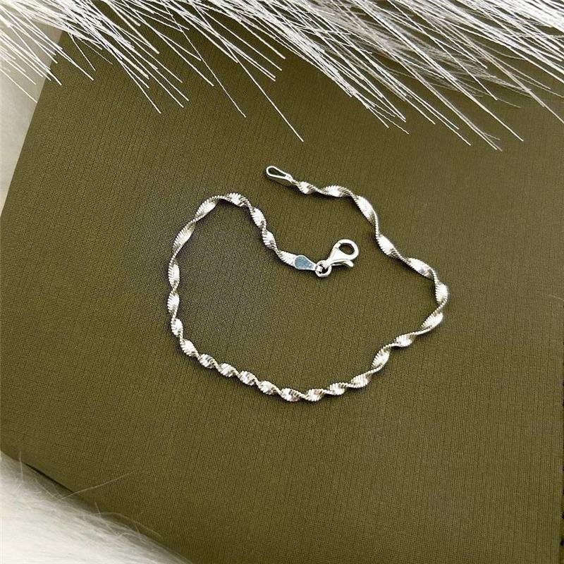 PULSEIRA PRATA 925 LAMINADA RETORCIDA