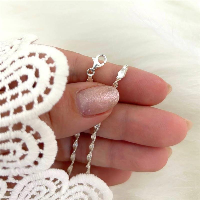 PULSEIRA PRATA 925 LAMINADA RETORCIDA