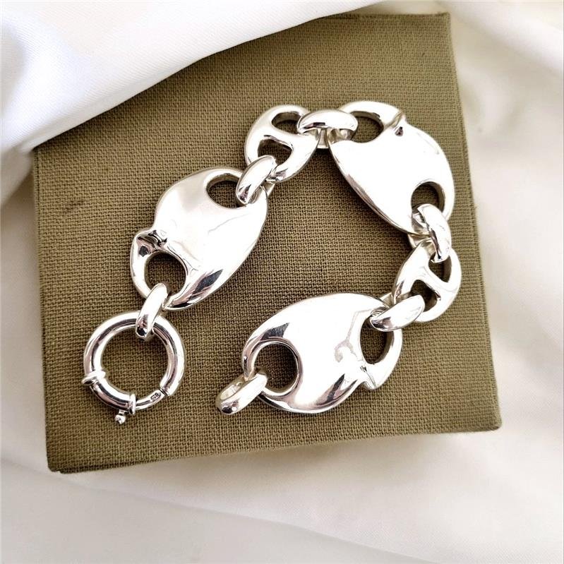 PULSEIRA PRATA 925 LUXO PLACAS ELETROFORMAÇÃO