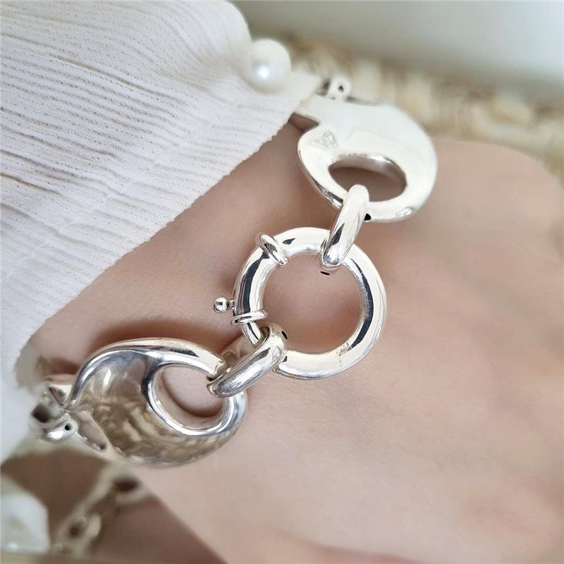 PULSEIRA PRATA 925 LUXO PLACAS ELETROFORMAÇÃO