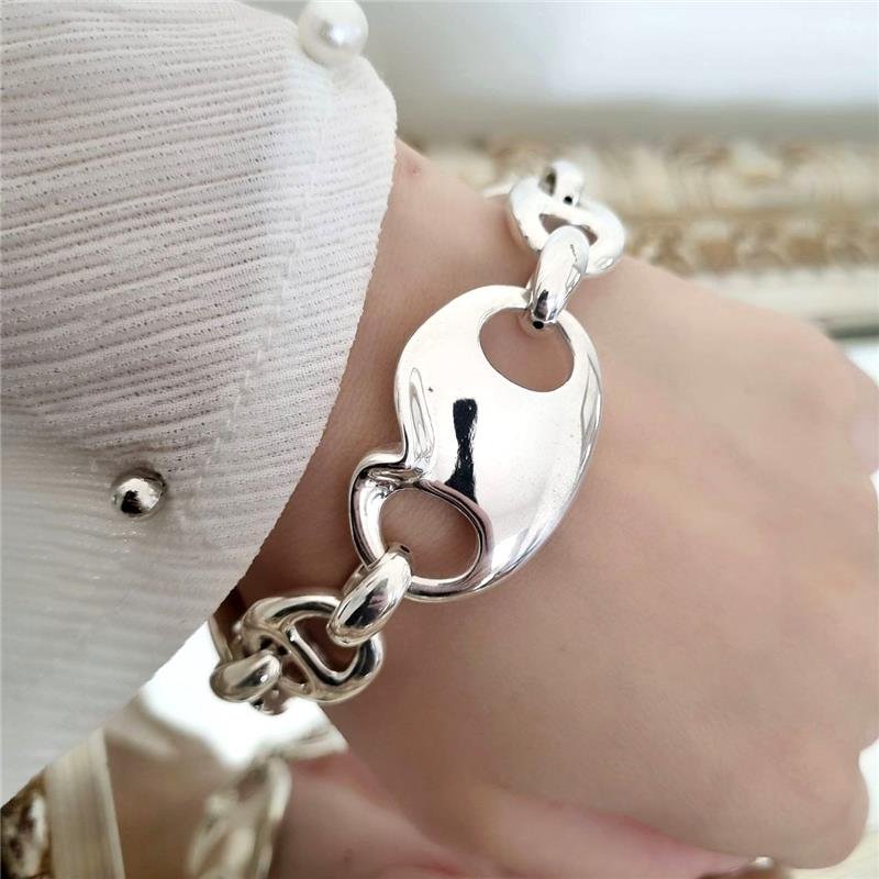 PULSEIRA PRATA 925 LUXO PLACAS ELETROFORMAÇÃO